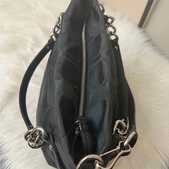 Coach Black Brooke Sateen Signature
Charm Shoulder Bag - Picture 9 of 11